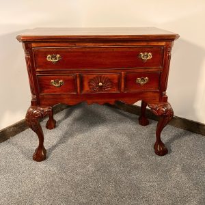 A Carved Mahogany Philadelphia Chippendale Style Lowboy