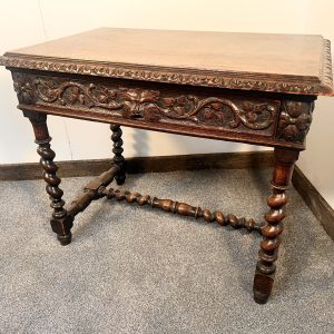 A Superb Hand Carved Oak Greenman Table Circa 1875 With Amazing Detail