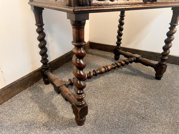 A Superb Hand Carved Oak Greenman Table Circa 1875 With Amazing Detail - Image 7