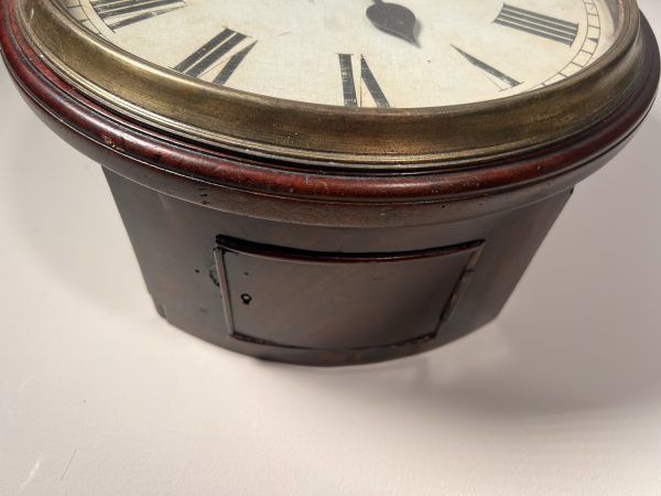 A Very Early Wooden Faced Fusee Wall Clock Housed In Its Mahogany Case - Image 7