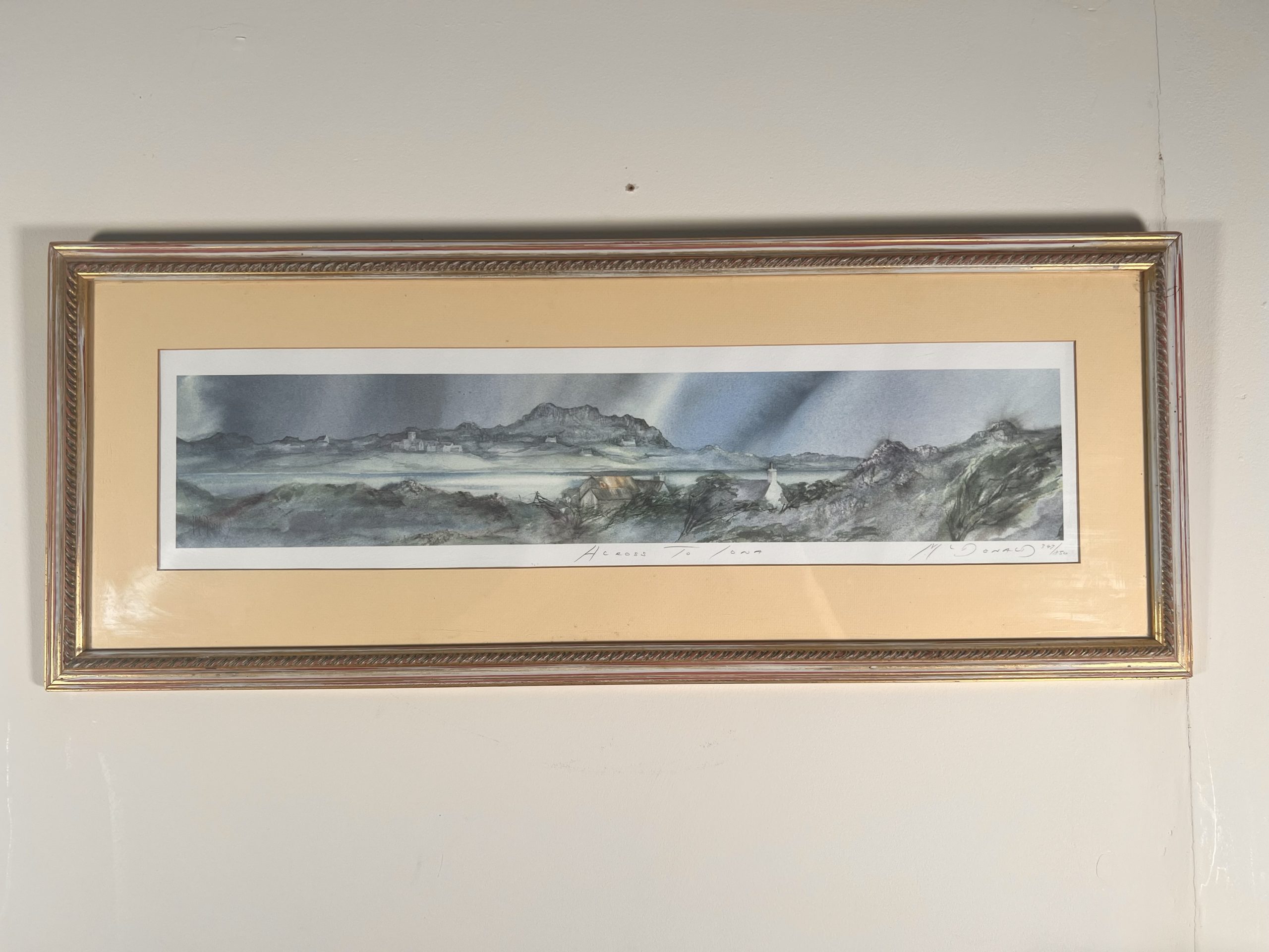 ‘Across to Iona’ Limited Edition Pencil Signed Print Number 347 Of 850 By The Artist Gillian McDonald
