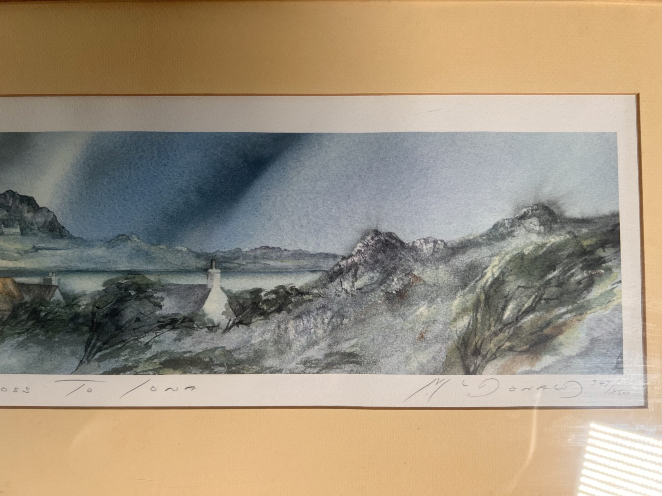 ‘Across to Iona’ Limited Edition Pencil Signed Print Number 347 Of 850 By The Artist Gillian McDonald - Image 3