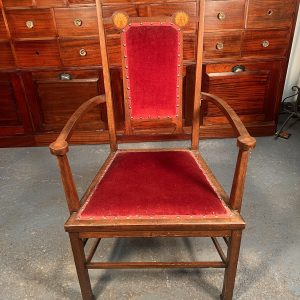 A Rare William Lethaby Mahogany Chair A Wonderful Example Of Arts & Crafts Design