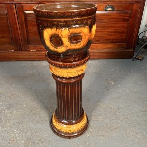 A West German Mid-Century Jardinière With Sunflowers