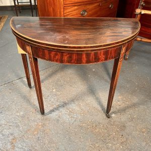 Georgian Demi-Lune Table With Lovely Inlay Work