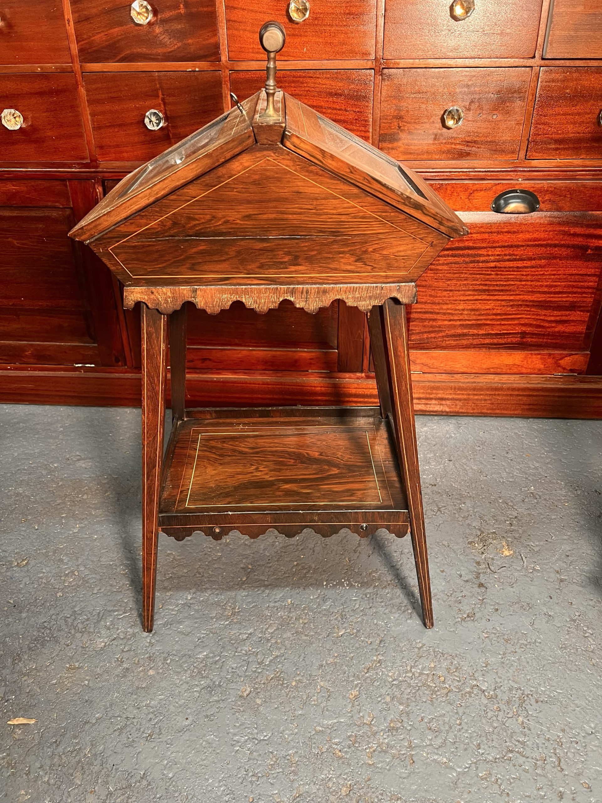 Sheraton Style Glazed Sewing Table – Circa 1890 - Image 5