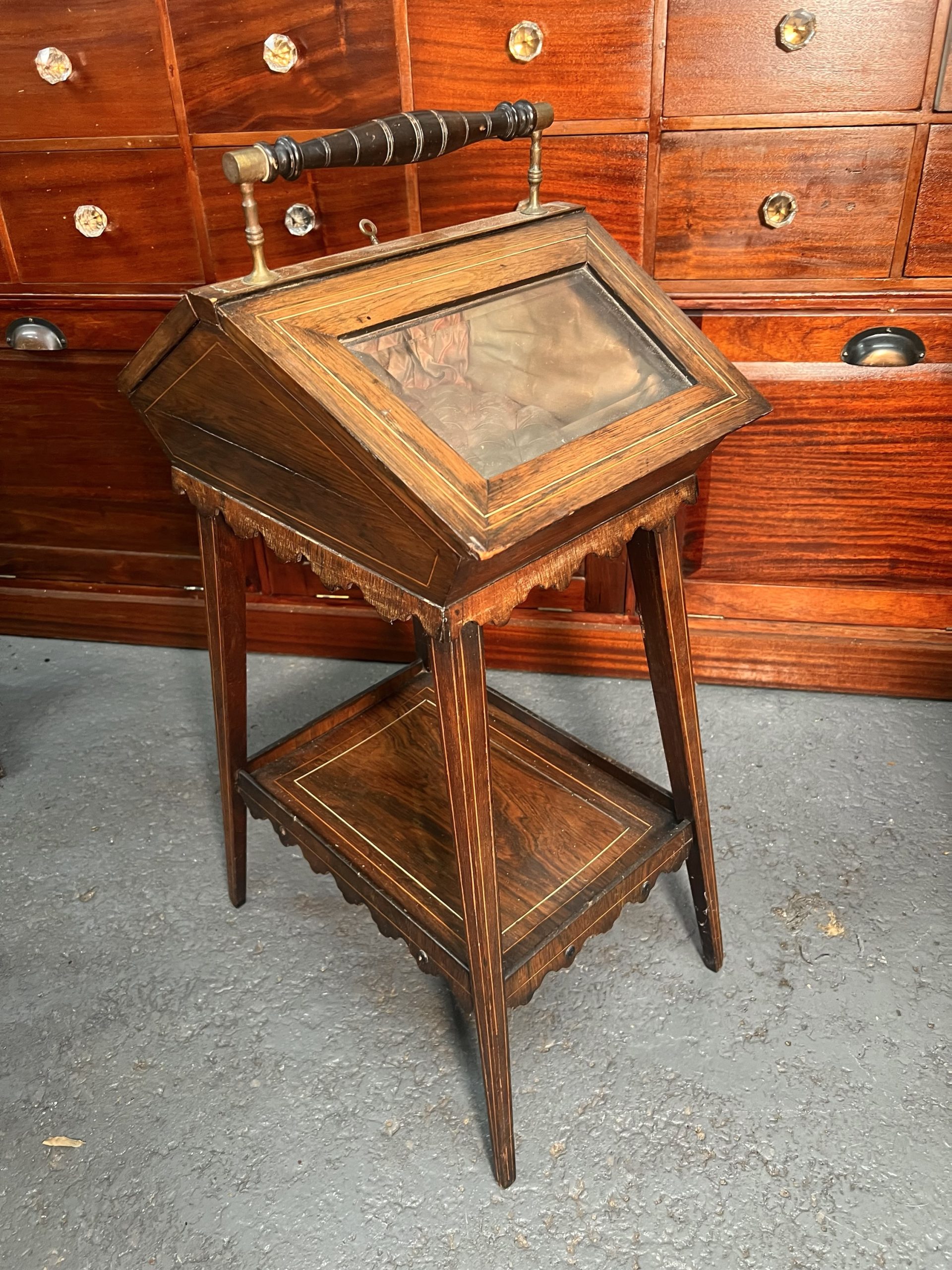 Sheraton Style Glazed Sewing Table – Circa 1890 - Image 3