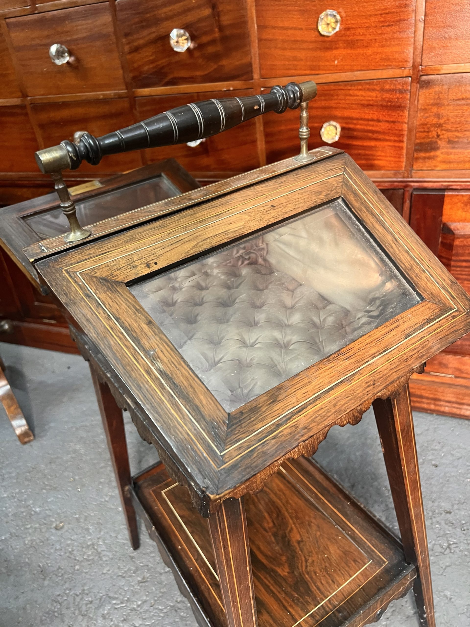 Sheraton Style Glazed Sewing Table – Circa 1890 - Image 2