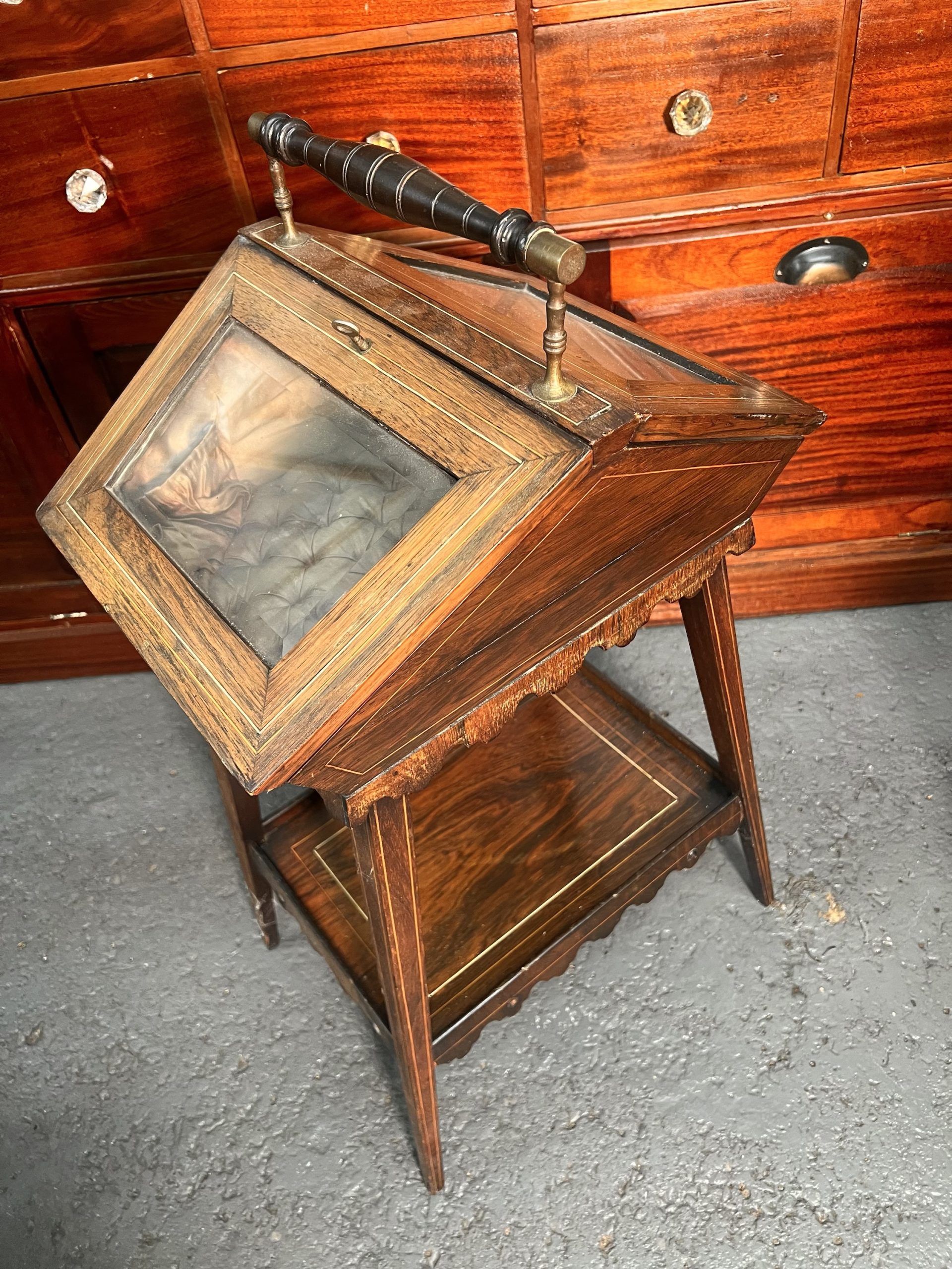Sheraton Style Glazed Sewing Table – Circa 1890 - Image 4