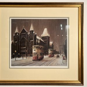 Arthur Delaney – Crown Courts, Minshull Street, Manchester With Trams In The Snow