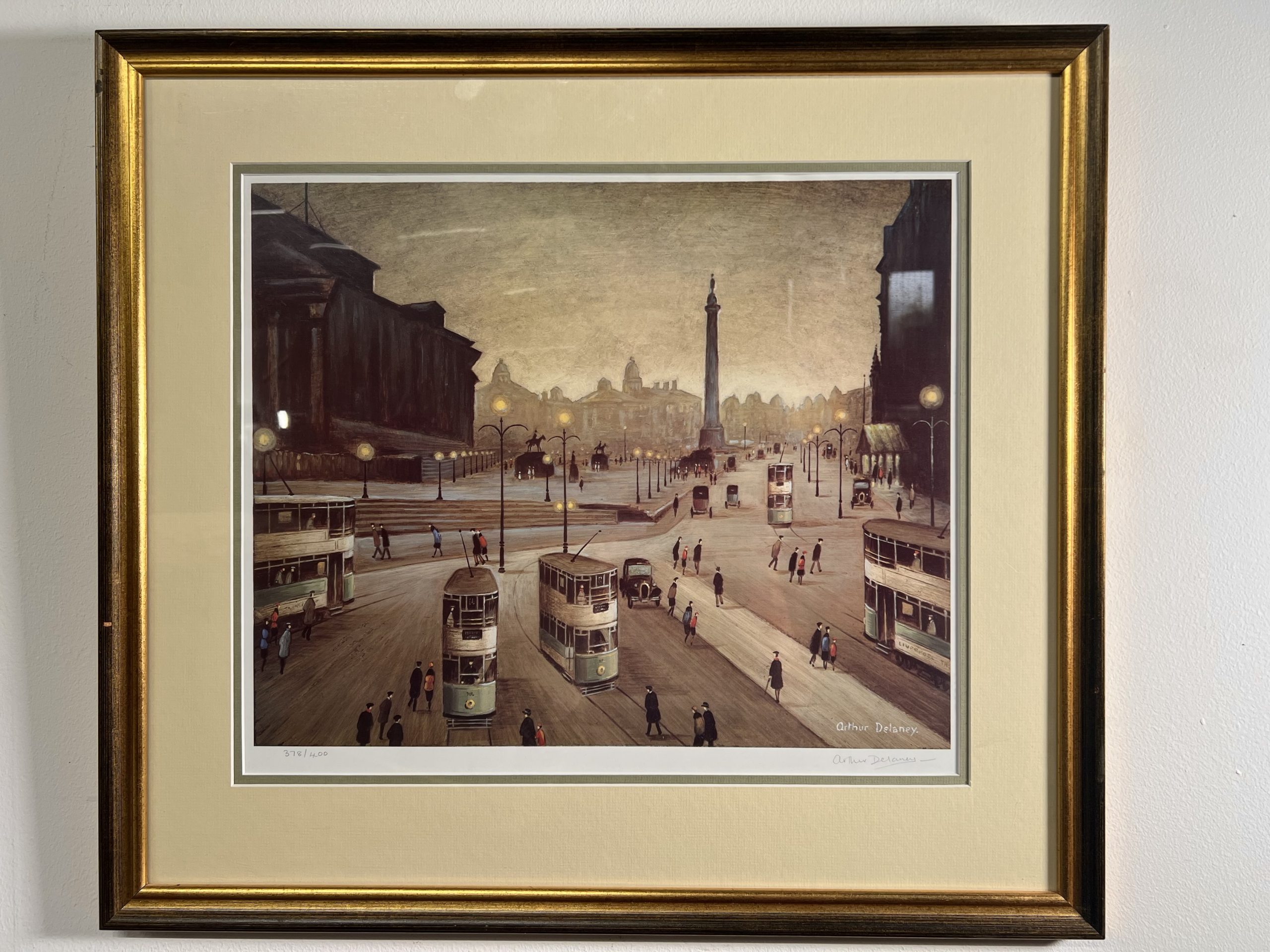 Great George Square Liverpool By Arthur Delaney Pencil Signed