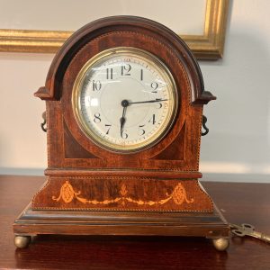 Edwardian Mantle Clock With Amazing Inlay Work