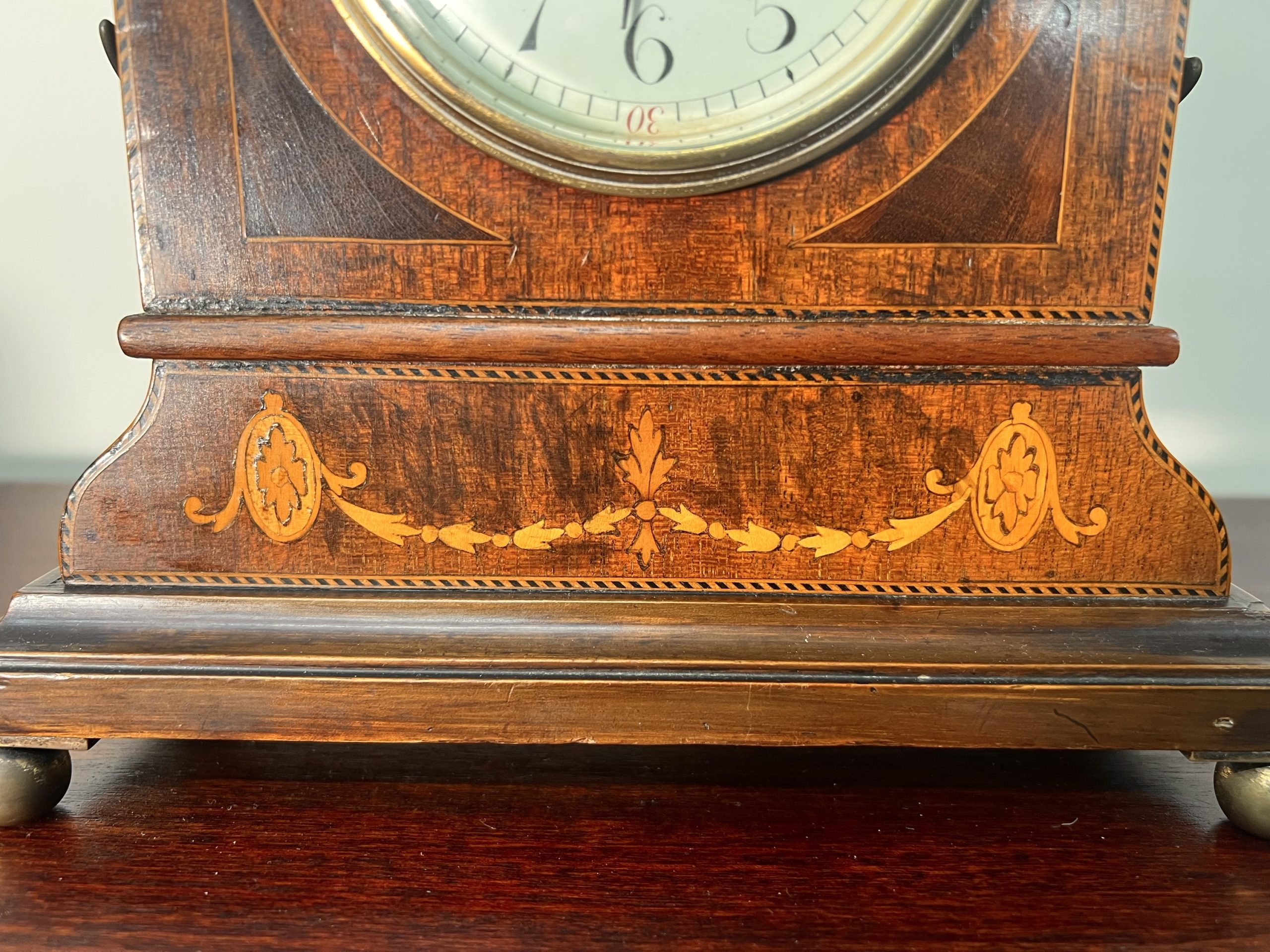 Edwardian Mantle Clock With Amazing Inlay Work - Image 2
