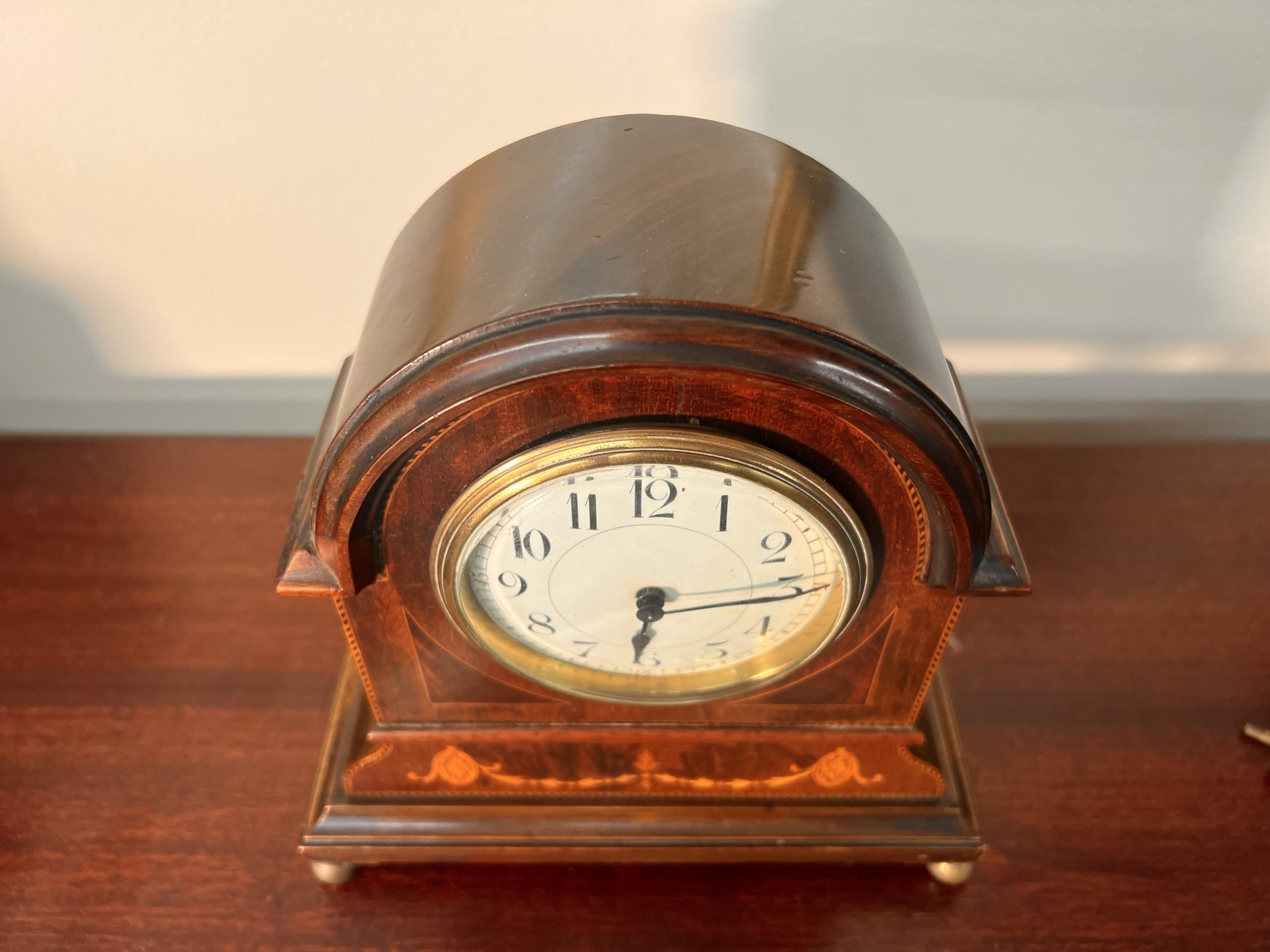 Edwardian Mantle Clock With Amazing Inlay Work - Image 7