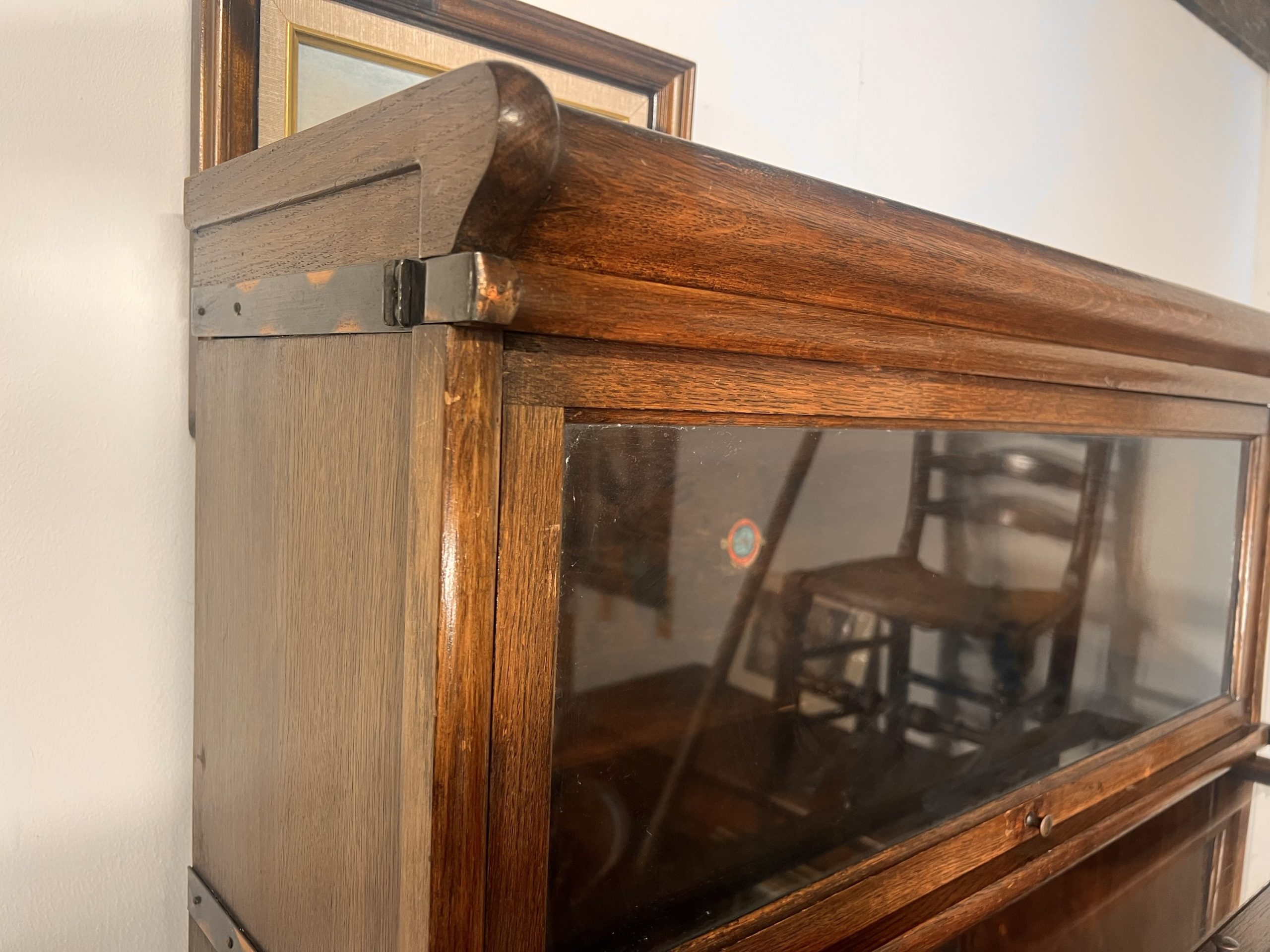 A Globe Wernicke Oak Bookcase – Four Elements with Drawer - Image 5