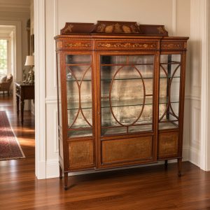 Superb Edwardian Inlaid Mahogany Display Cabinet by Allen & Appleyard of Liverpool