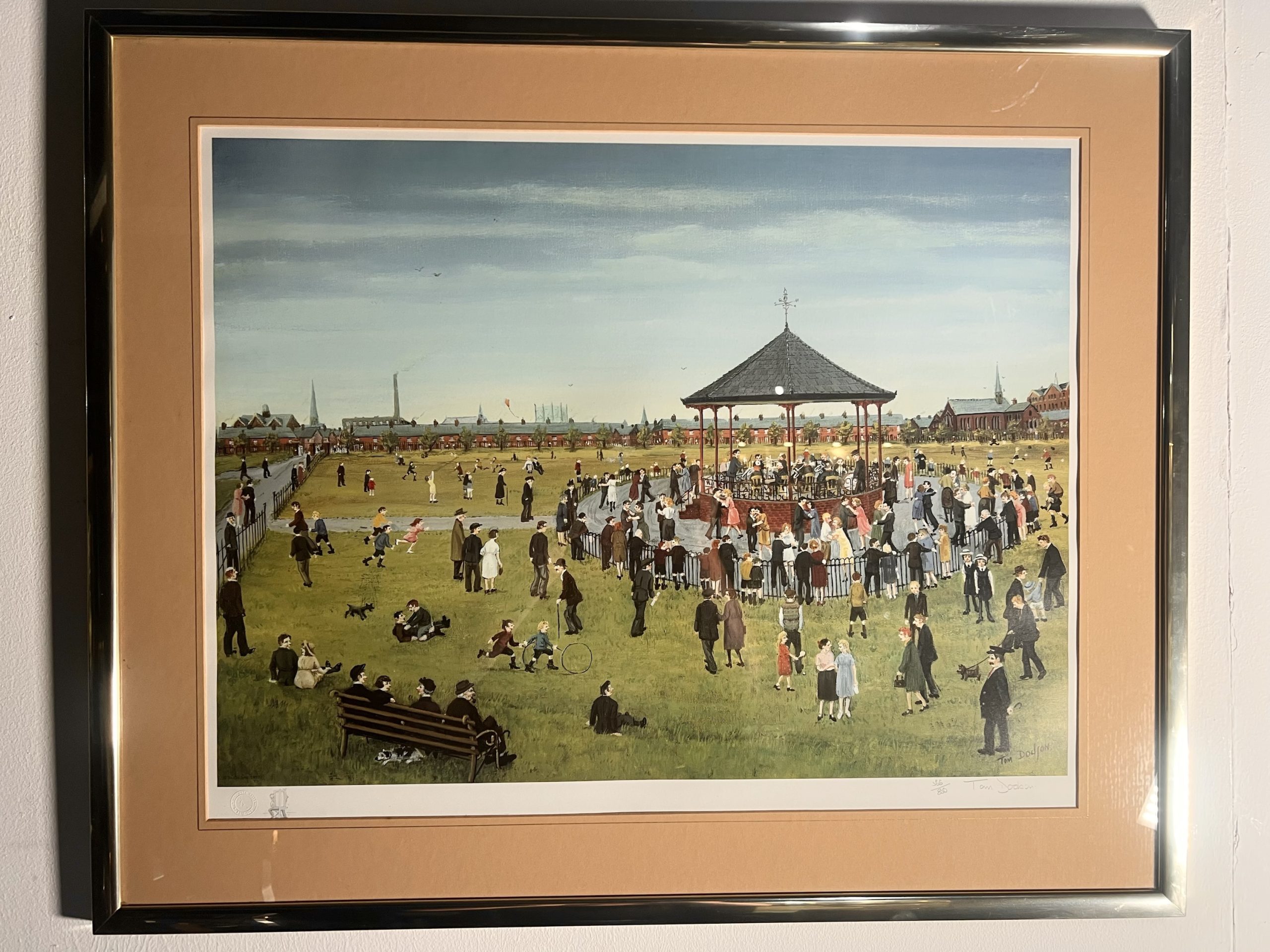 Tom Dodson – Dancing in the Park – Pencil Signed - With Studio Arts Embossed Stamp - Image 2