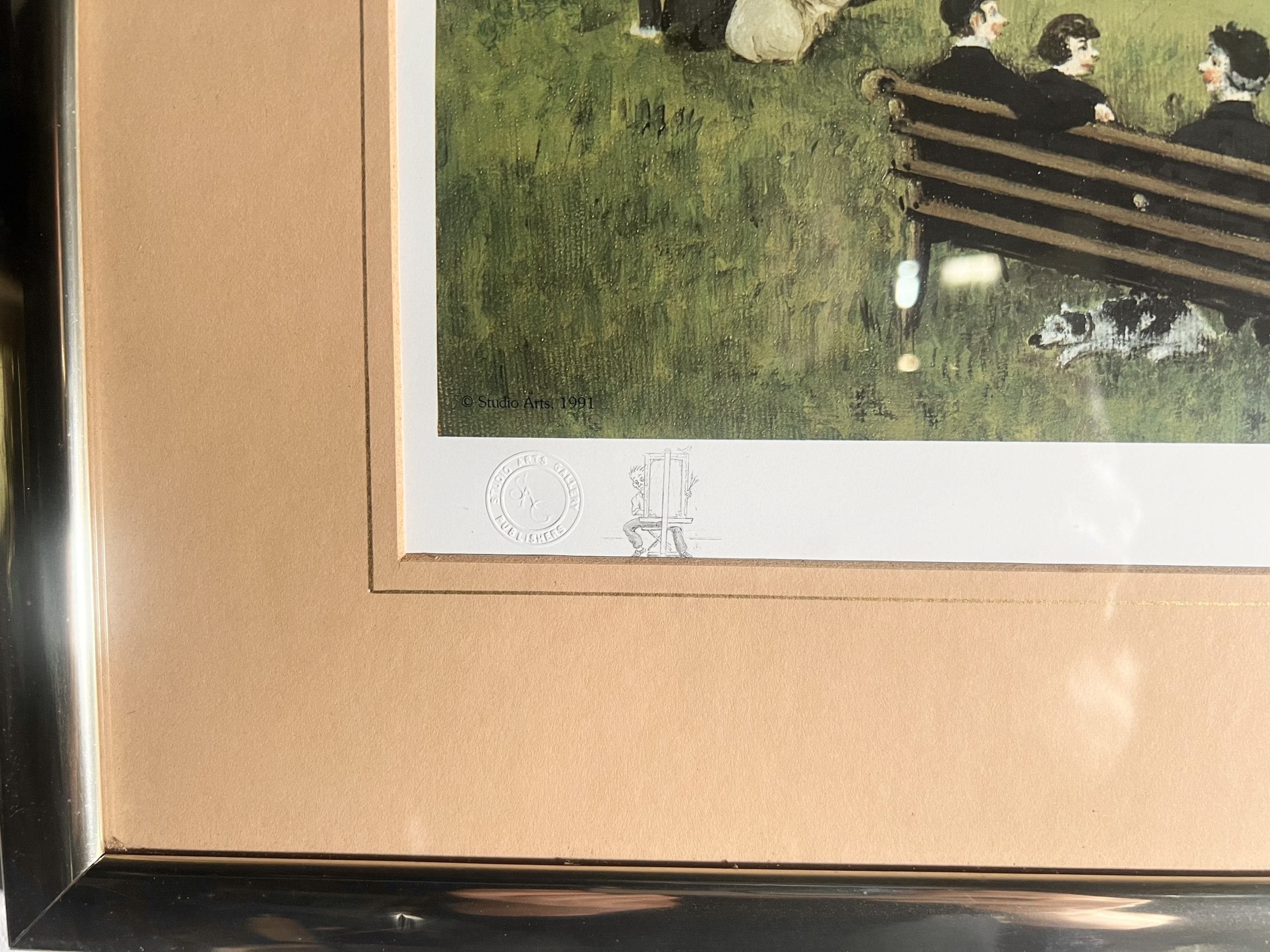 Tom Dodson – Dancing in the Park – Pencil Signed - With Studio Arts Embossed Stamp - Image 3