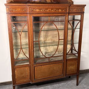 Superb Edwardian Inlaid Mahogany Display Cabinet by Allen & Appleyard of Liverpool