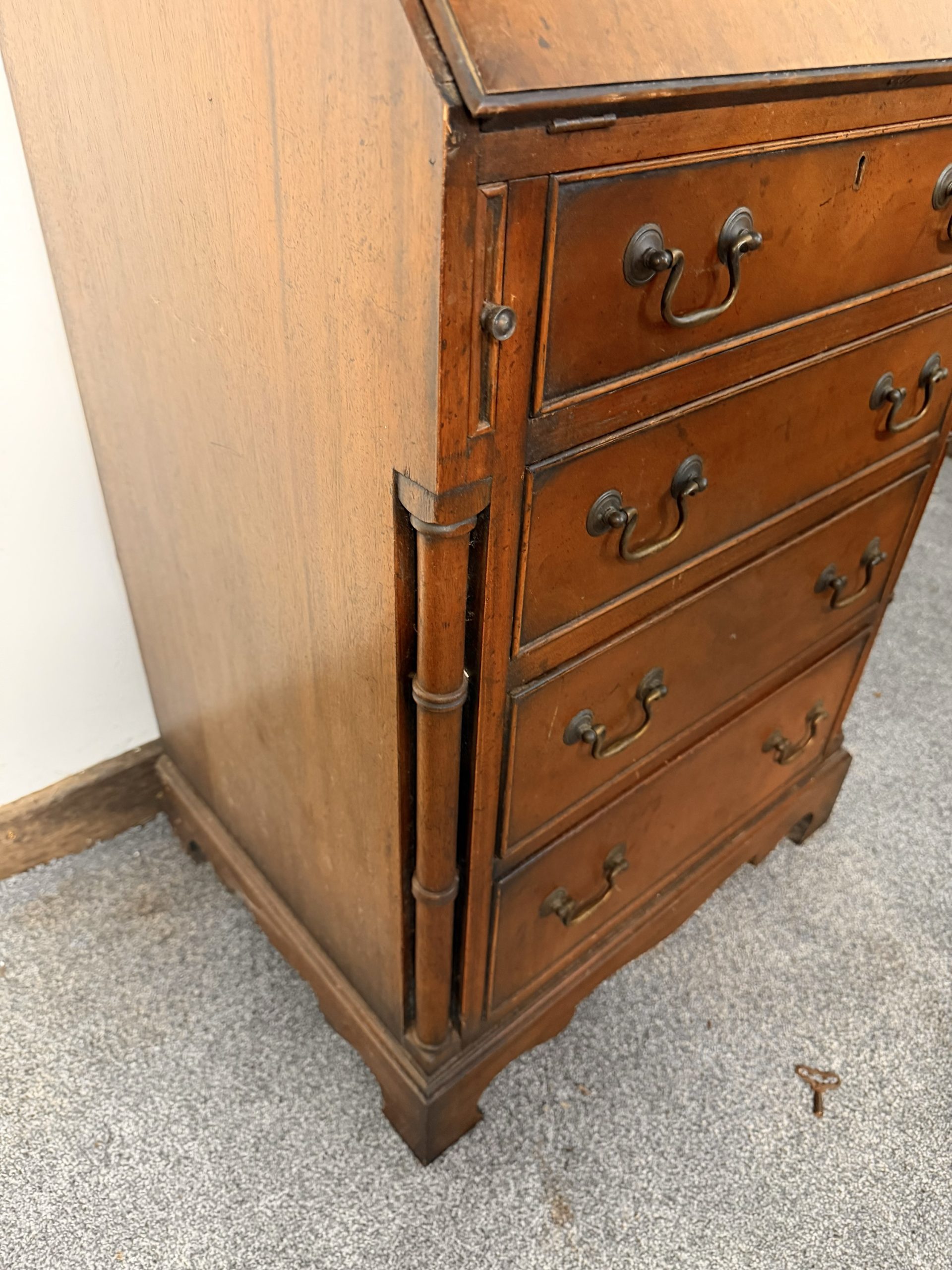 An Impressive George III Style Inlaid Mahogany Bureau Bookcase - Image 4