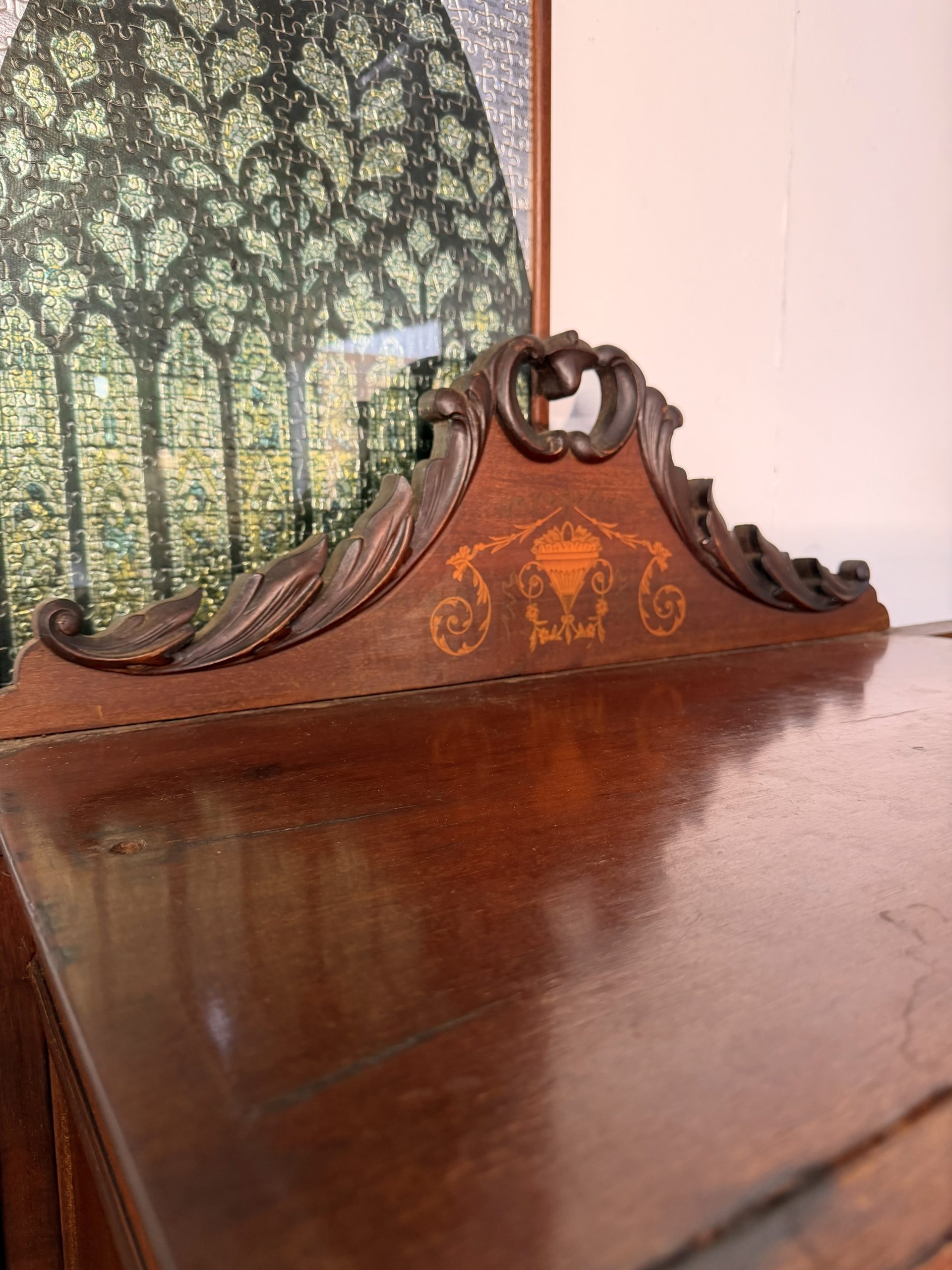 Outstanding Quality Antique Victorian Mahogany & Satinwood Inlaid Display Cabinet – Circa 1880 - Image 6