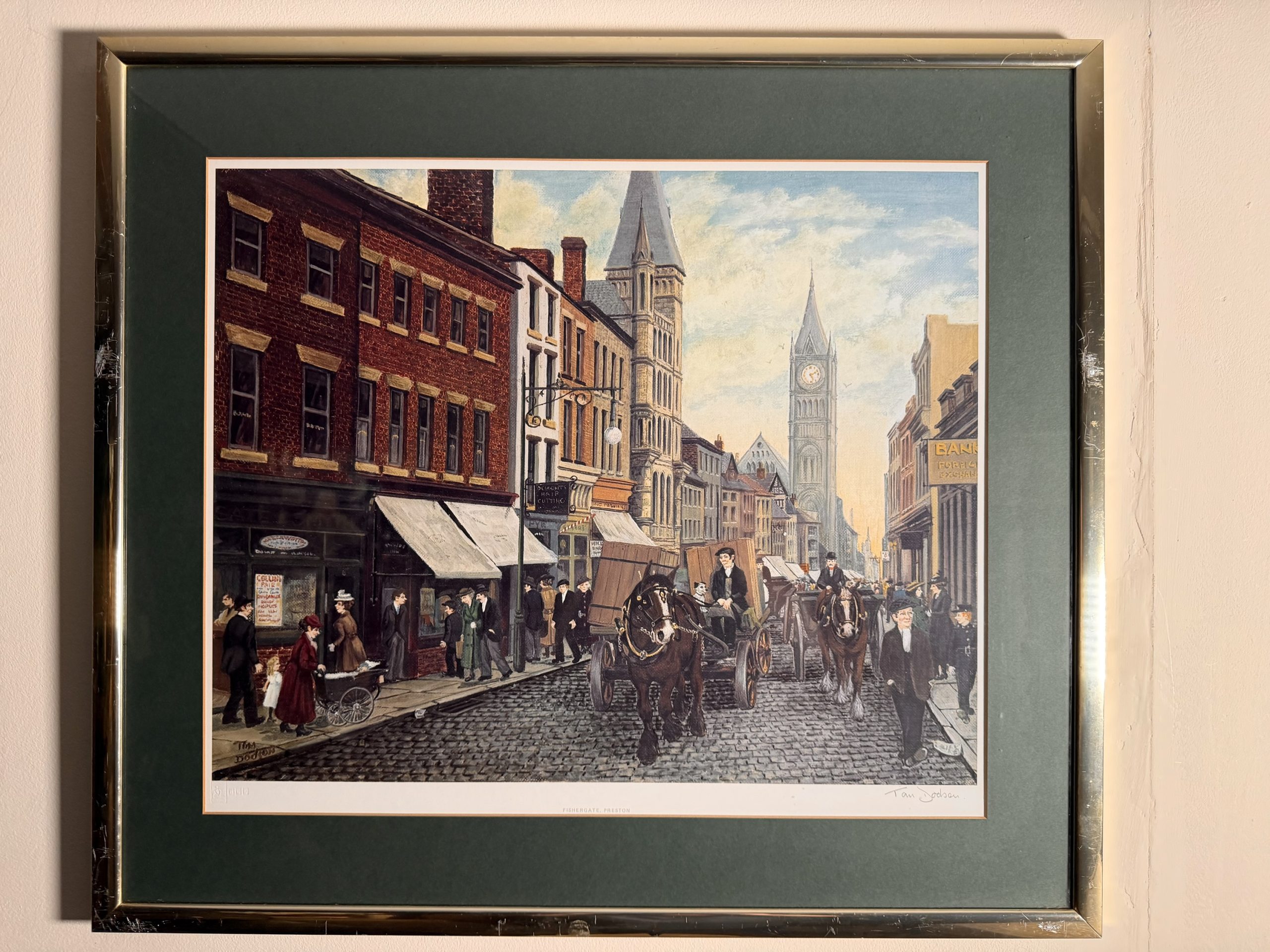Tom Dodson 'Fishergate Preston', Pencil Signed With Fine Art Trade Guild Blindstamp