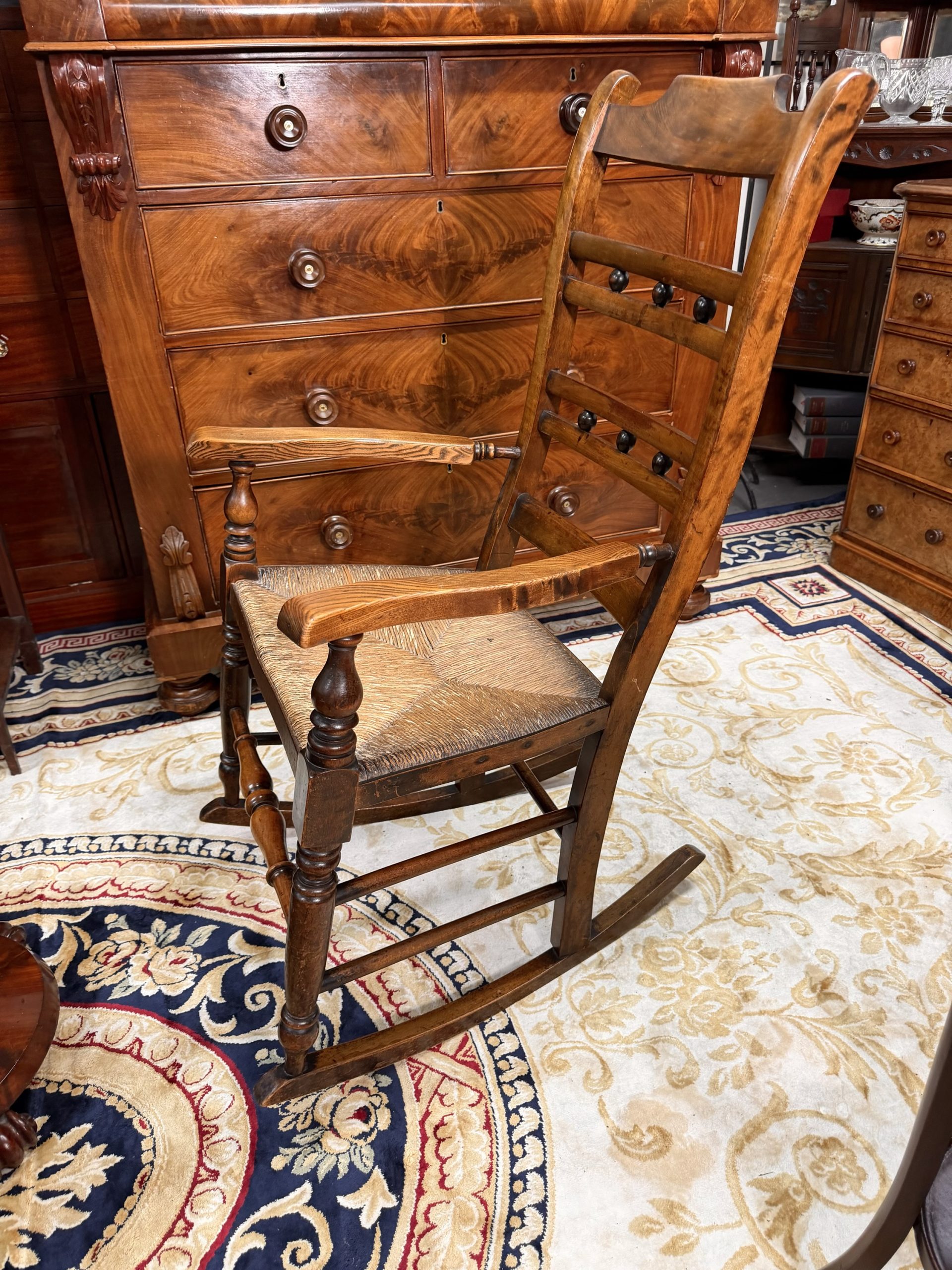 Charming 19th Century English Antique Ash Rocking Chair – Lancashire, Circa 1830 - Image 4