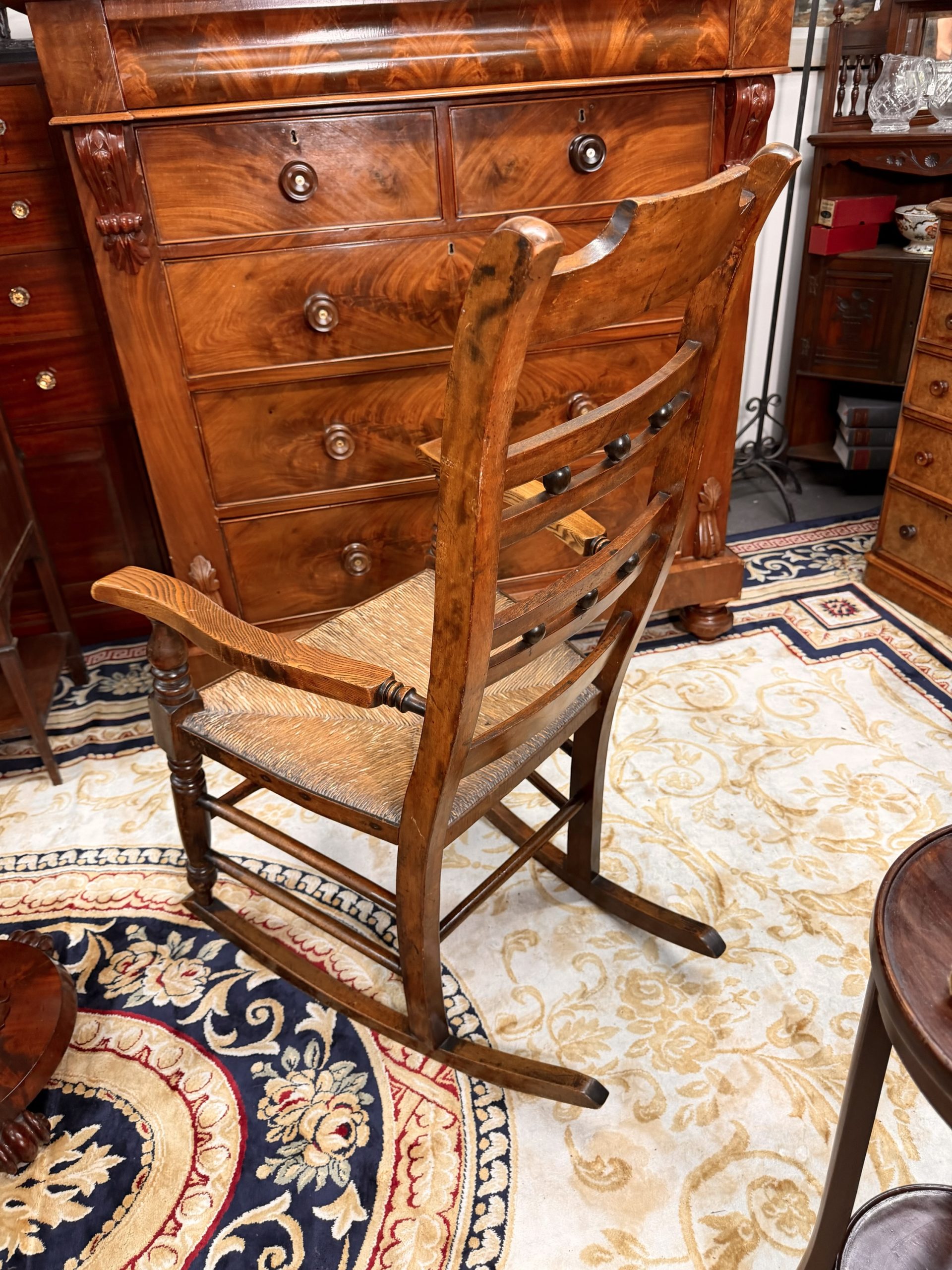 Charming 19th Century English Antique Ash Rocking Chair – Lancashire, Circa 1830 - Image 5