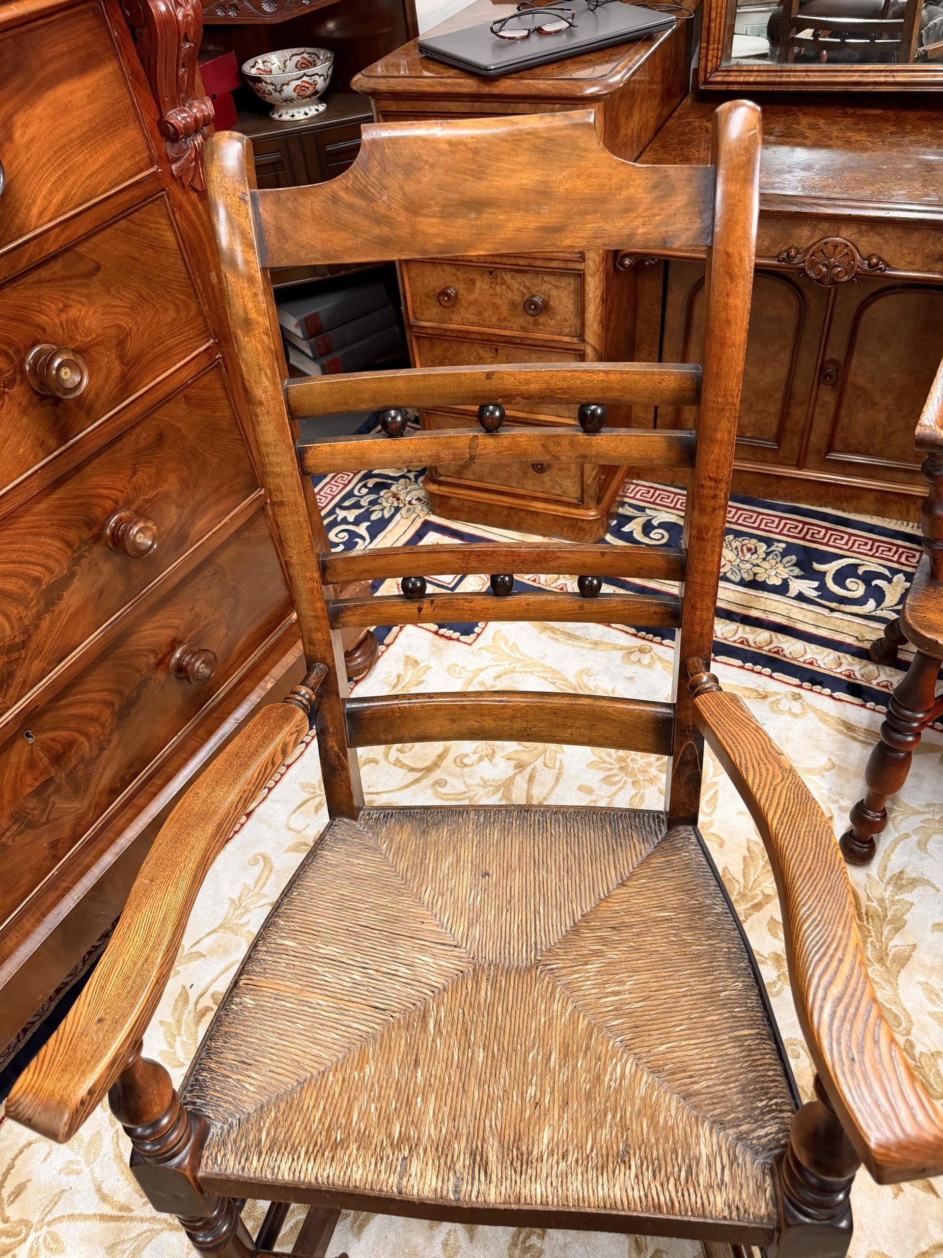 Charming 19th Century English Antique Ash Rocking Chair – Lancashire, Circa 1830 - Image 3