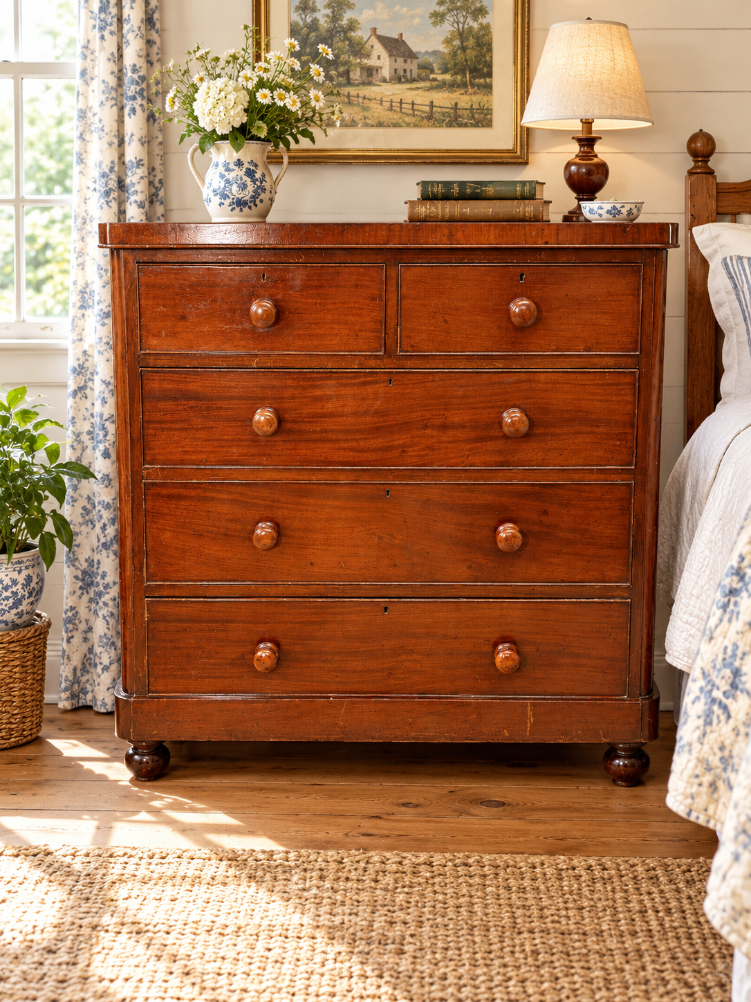 Victorian Antique Mahogany Chest of Drawers