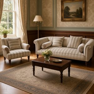Country House Sofa & Armchair in the Manner of Howard & Sons, c.1930s