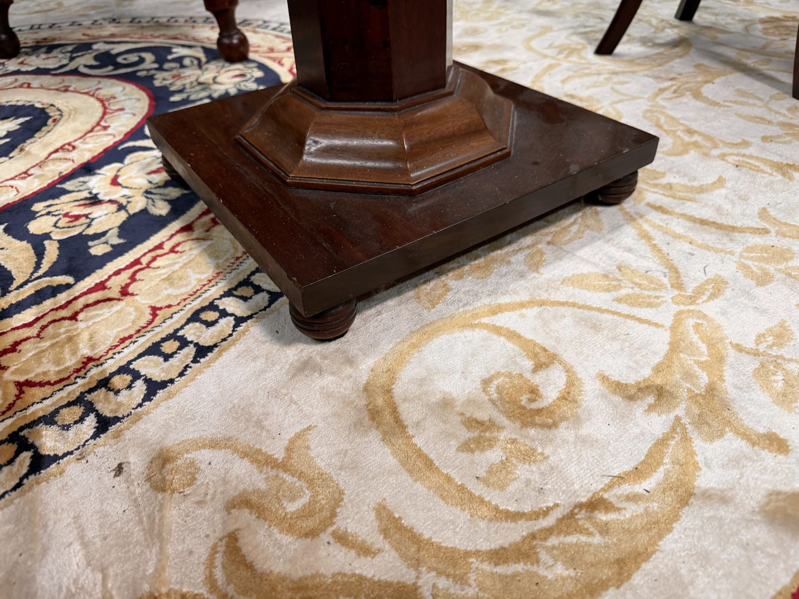 Tall Antique Display Pedestal, English Mahogany Torchiere / Plant Stand, Regency c.1820 - Image 6