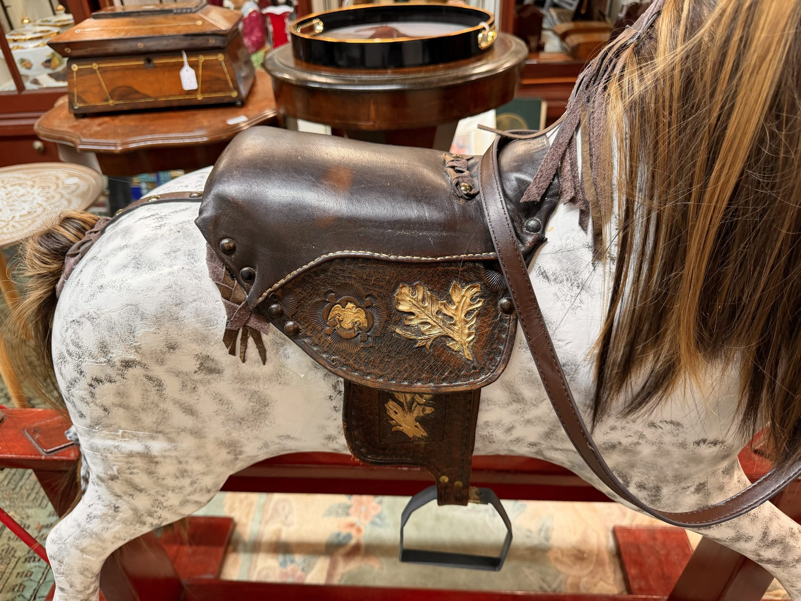 A Fabulous Vintage J. Collinson & Sons Painted Wooden Rocking Horse - Image 3